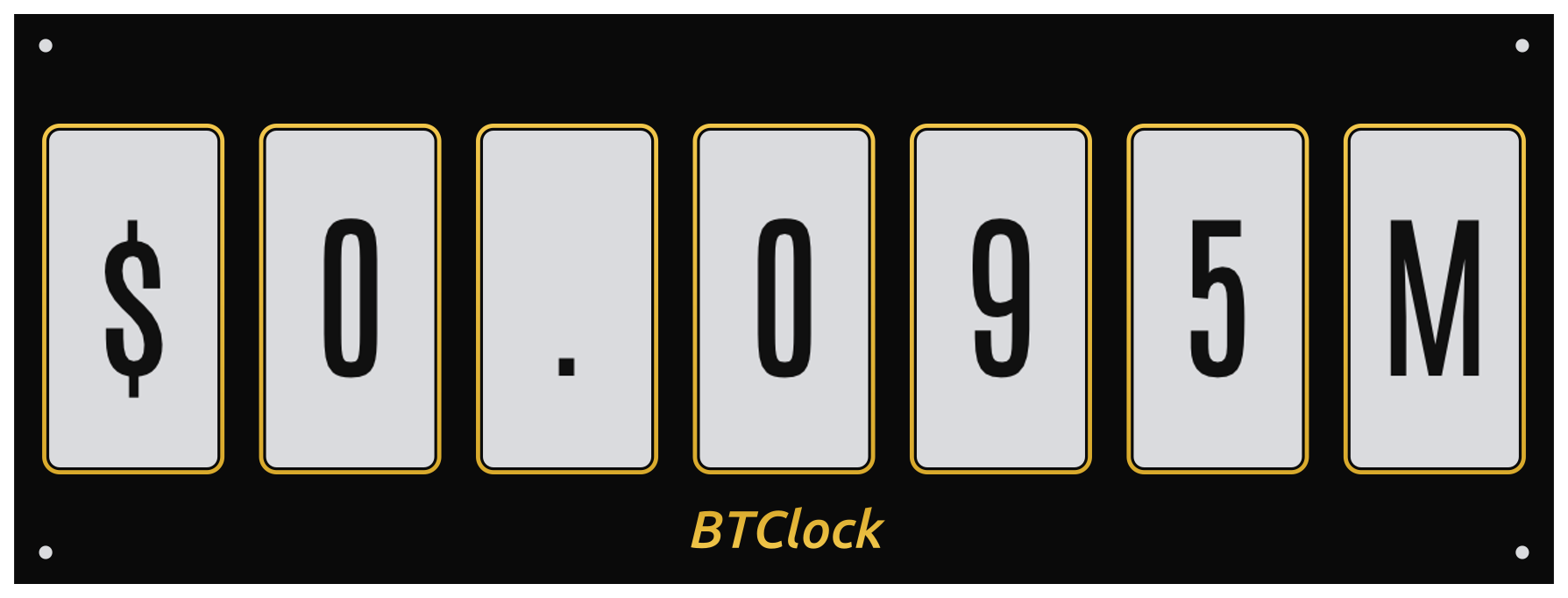 BTC ticker — Mow mode