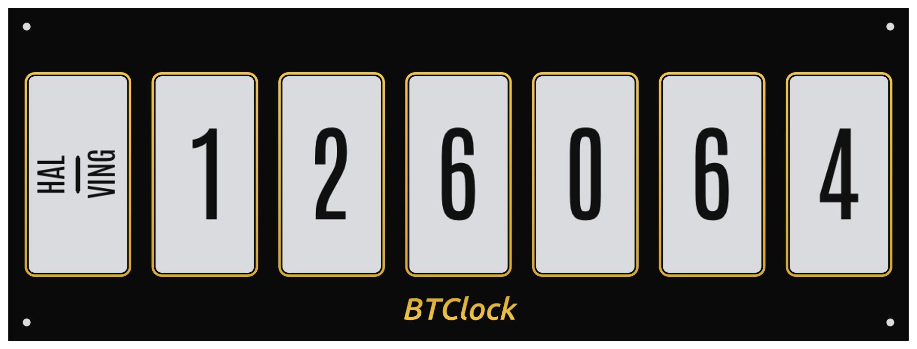Halving countdown — blocks